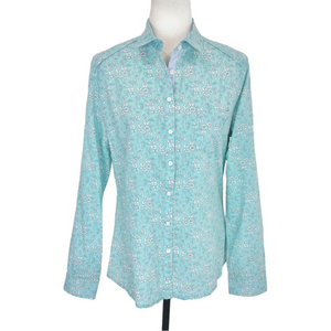 Luigi Bertolli turquoise floral shirt